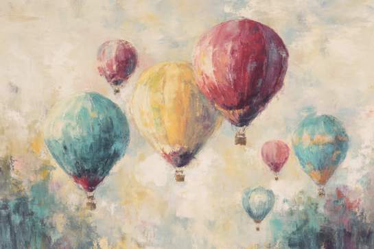Bunte Hei&szlig;luftballons